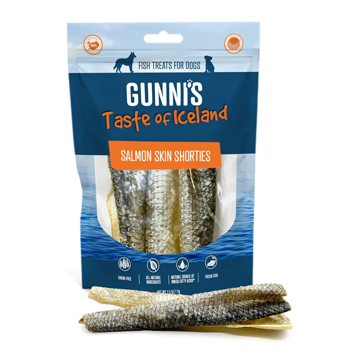 Gunni's Salmon Skin Shorties Dog Treat
