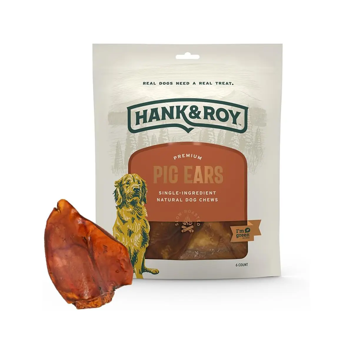 Hank & Roy Natural Dog Treats - Pigs Ears