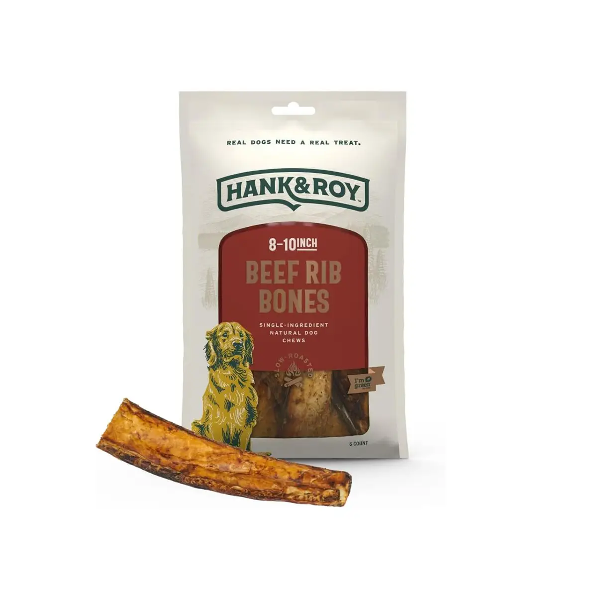 Hank & Roy Natural Dog Treats - Beef Rib Bones