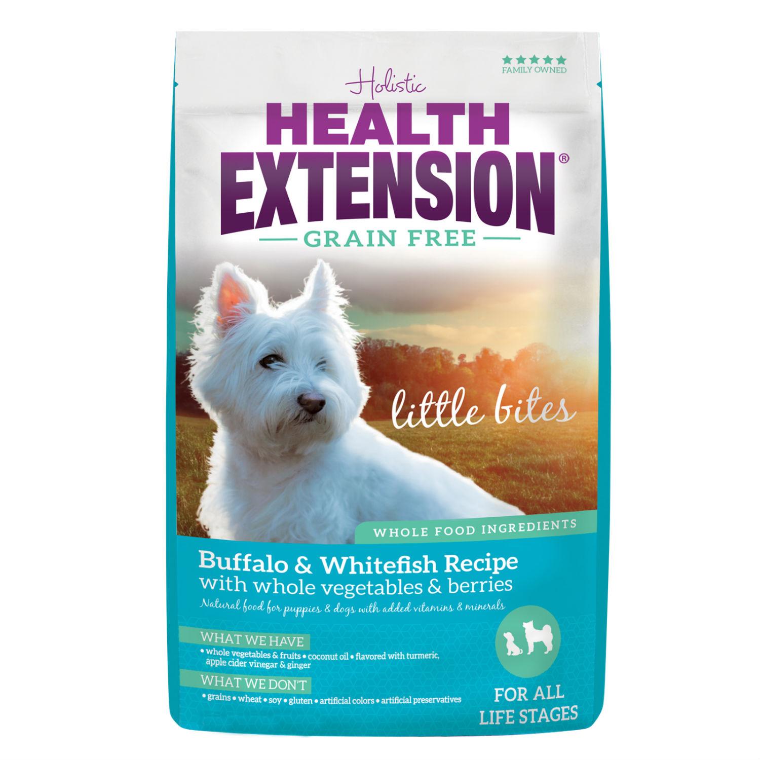 Health Extension Grain Free Little Bites Dry Dog Food - Buffalo and Whitefish