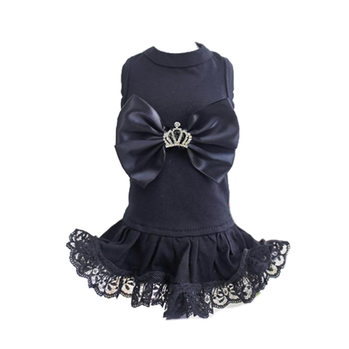 Hello Doggie Royal Princess Dog Dress - Black