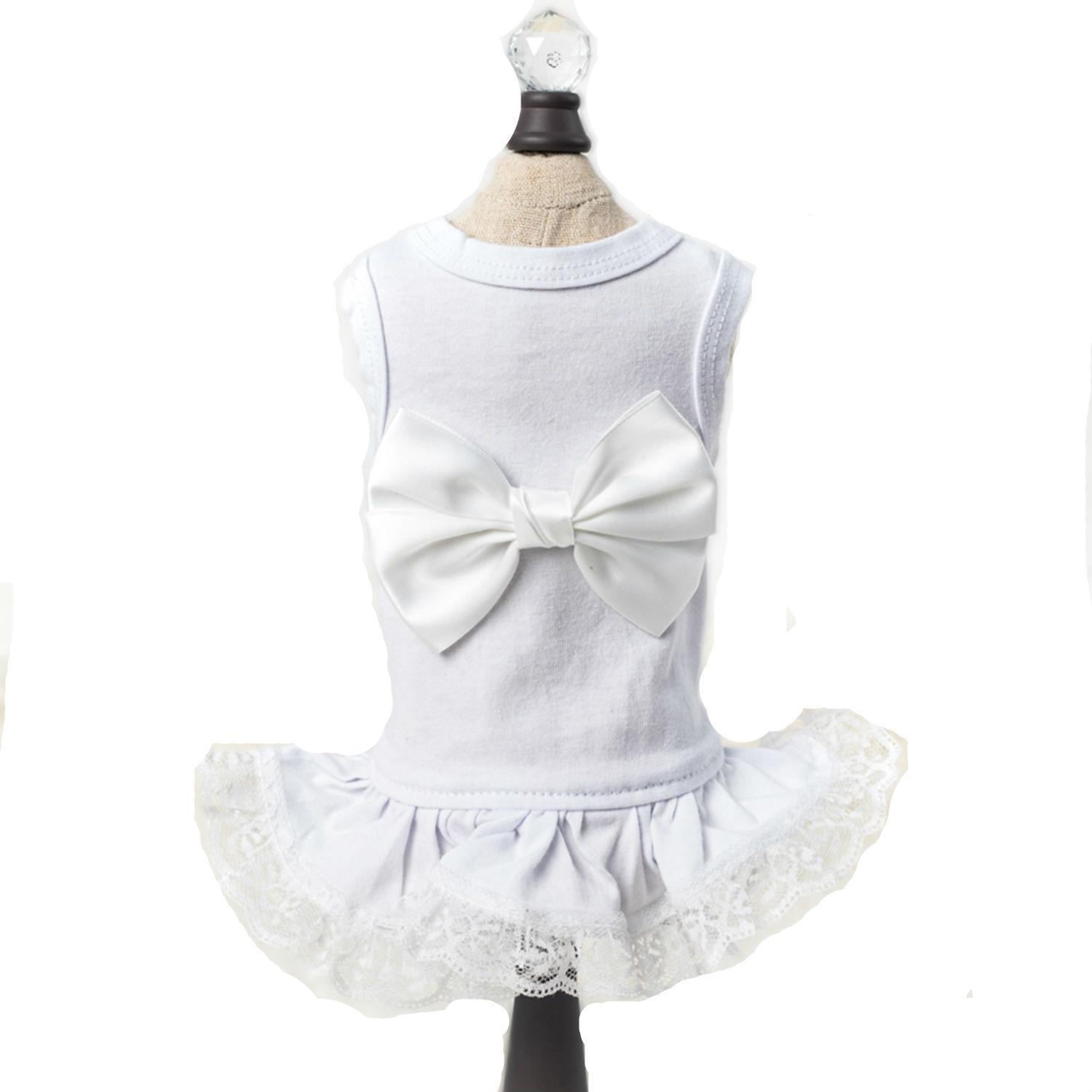 Hello Doggie Ballerina Dog Dress - White