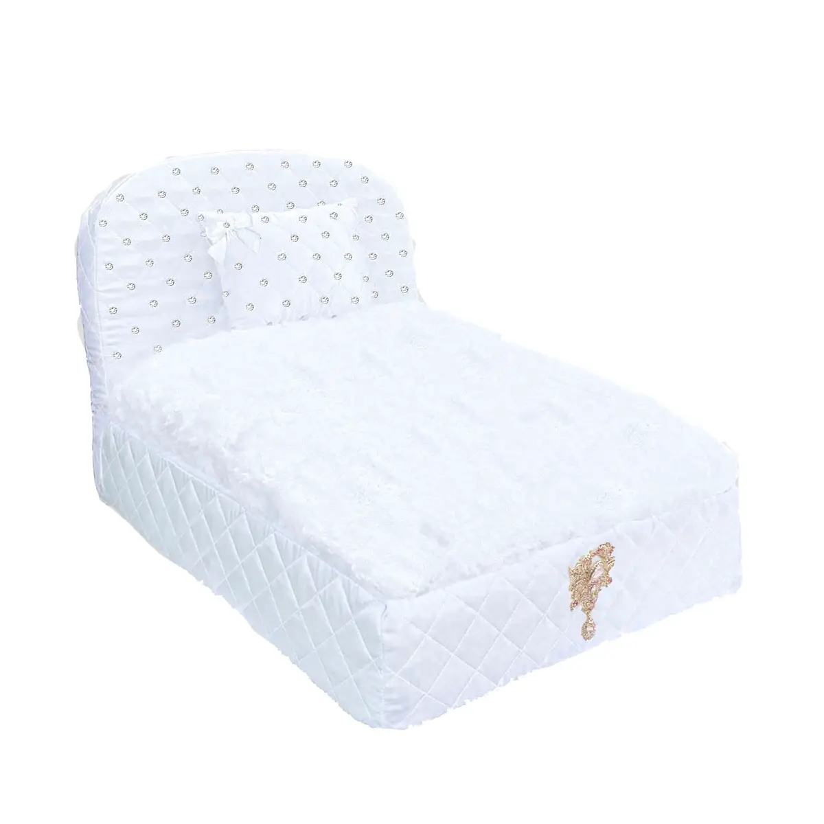 Hello Doggie Glamour Baby Dog Bed - White Snow
