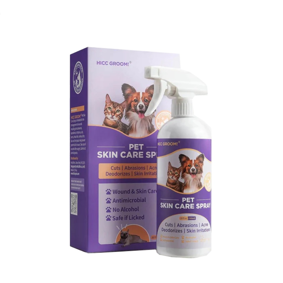 HICC PET Antimicrobial Skin Care Spray For Dogs & Cats
