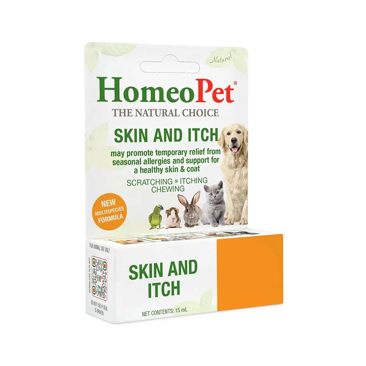 HomeoPet Skin & Itch Relief Supplement for Dogs, Cats, and Small Animals