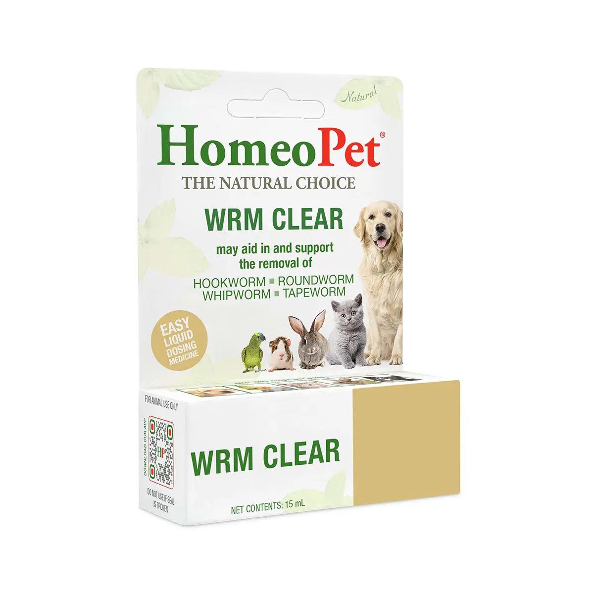 HomeoPet WRM Clear Supplement for Dogs, Cats, and Small Animals