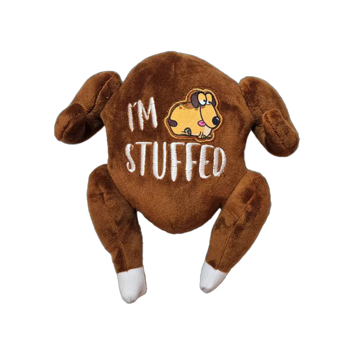 Huxley & Kent Holiday Power Plush Dog Toy - I'm Stuffed Turkey