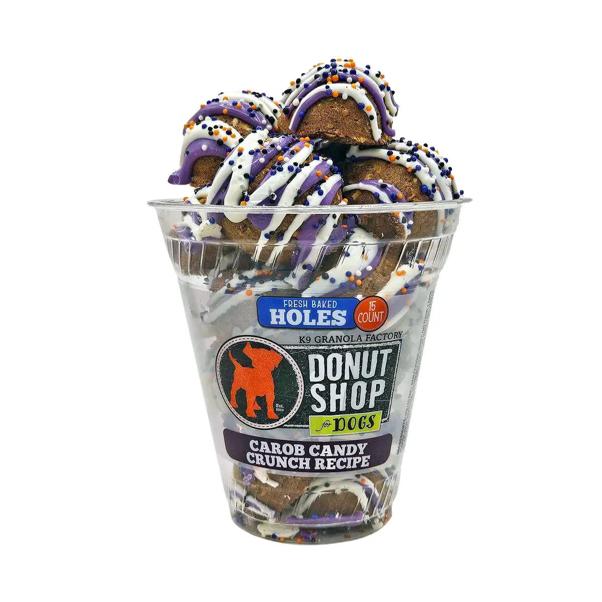 K9 Granola Factory Halloween Dog Treat - Donut Holes Carob Candy Crunch 
