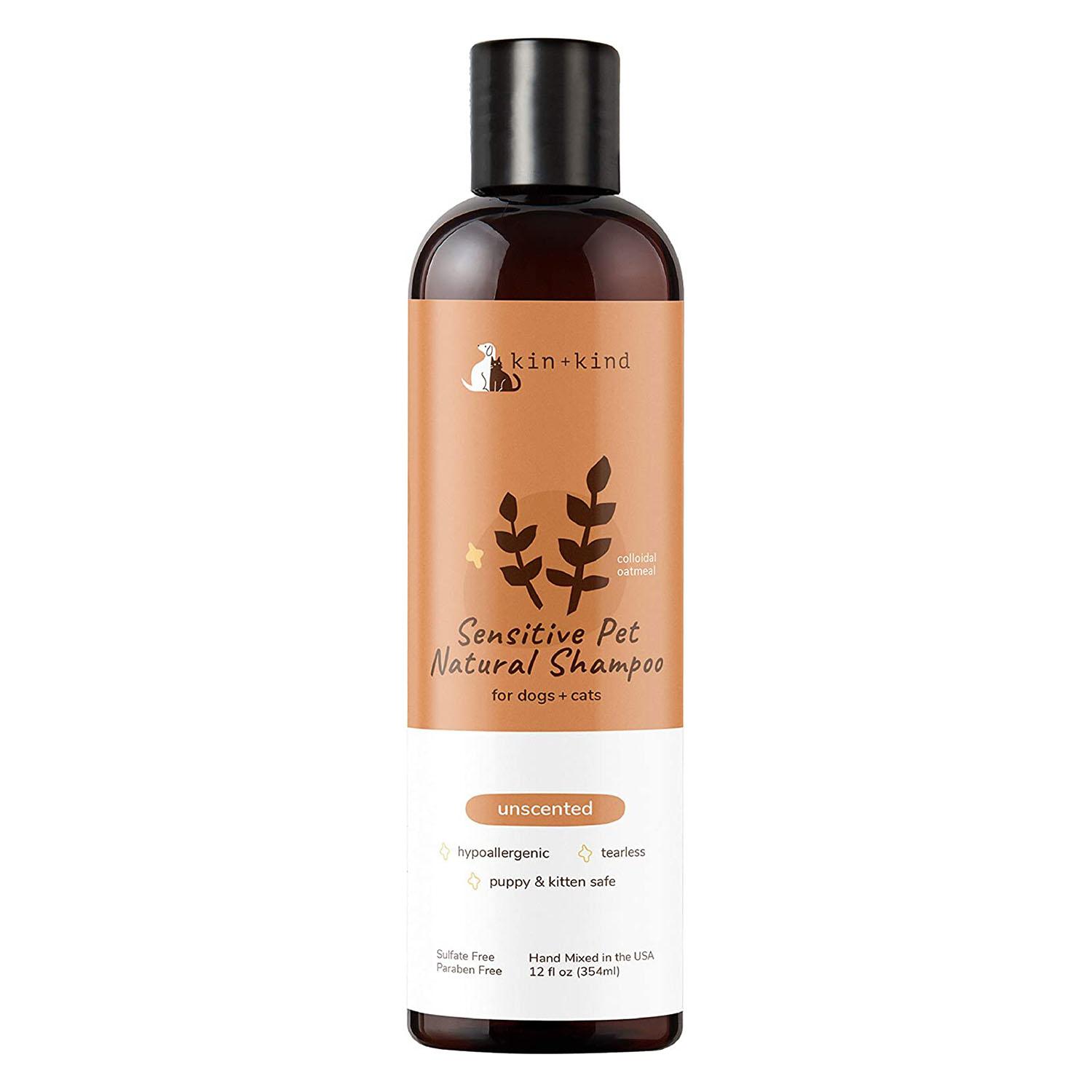 kin+kind Sensitive Pet Natural Shampoo for For Dogs & Cats - Unscented