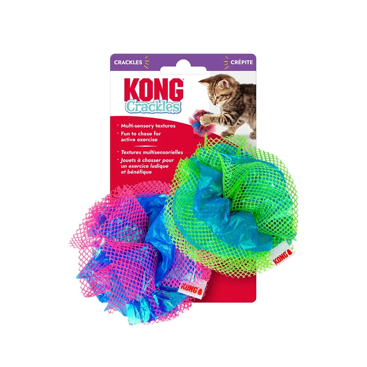 KONG Crackles Cat Toy - Fluff Balls 2 Pack 