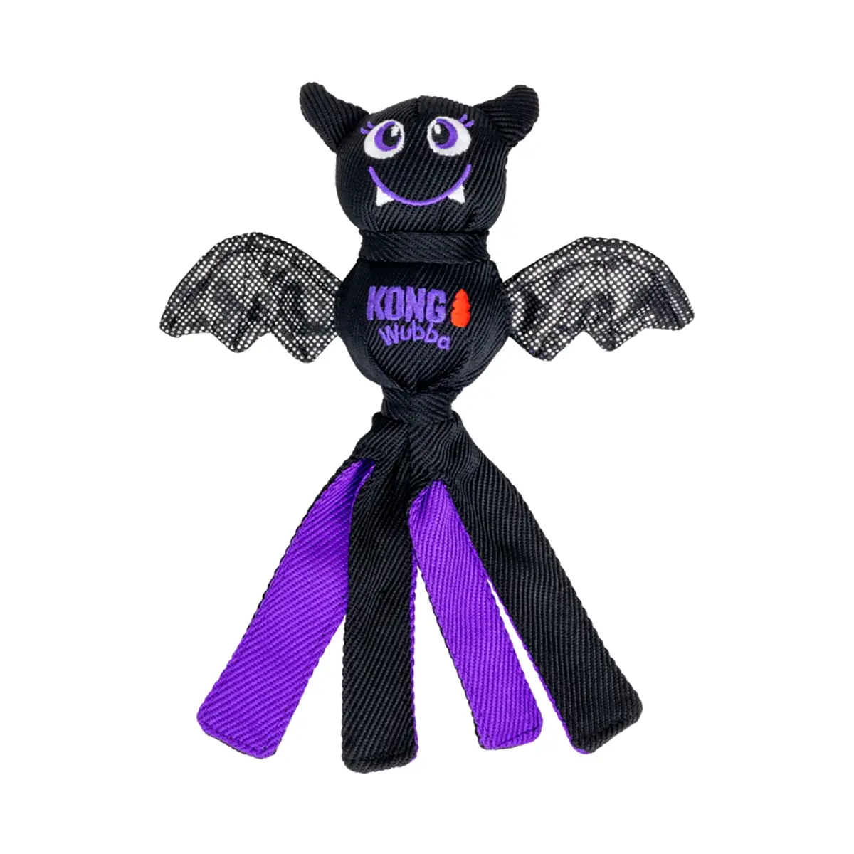 KONG Halloween Wubba Ballistic Dog Toy - Black and Purple Bat