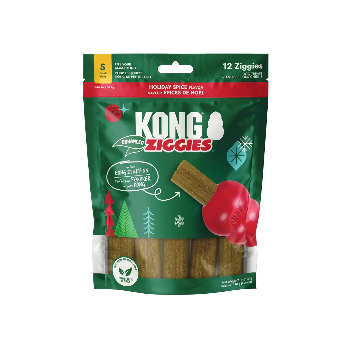 KONG Holiday Ziggies Enhanced Dog Treats - Holiday Spice