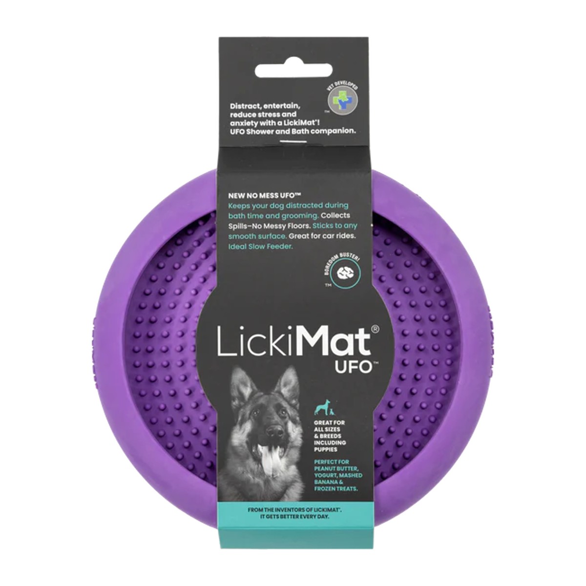 LickiMat UFO Suction Pet Feeder - Purple