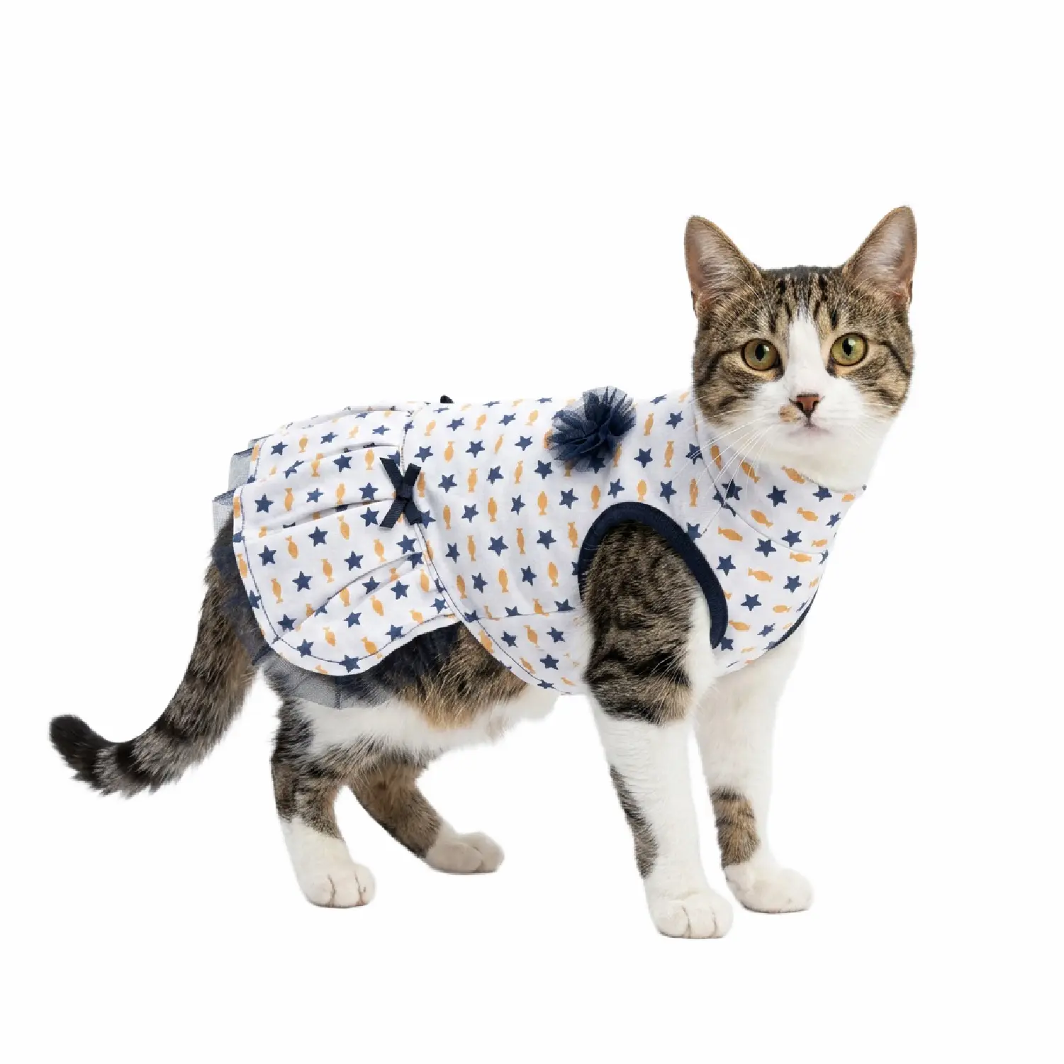 Maggie Cat Dress by Catspia - White