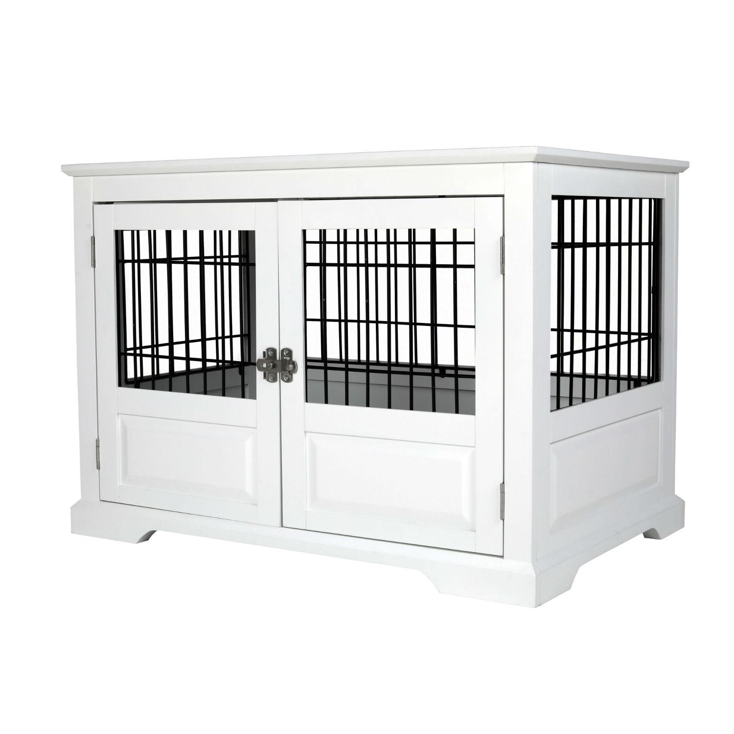 Merry Products Fairview Triple Door Dog Crate - White