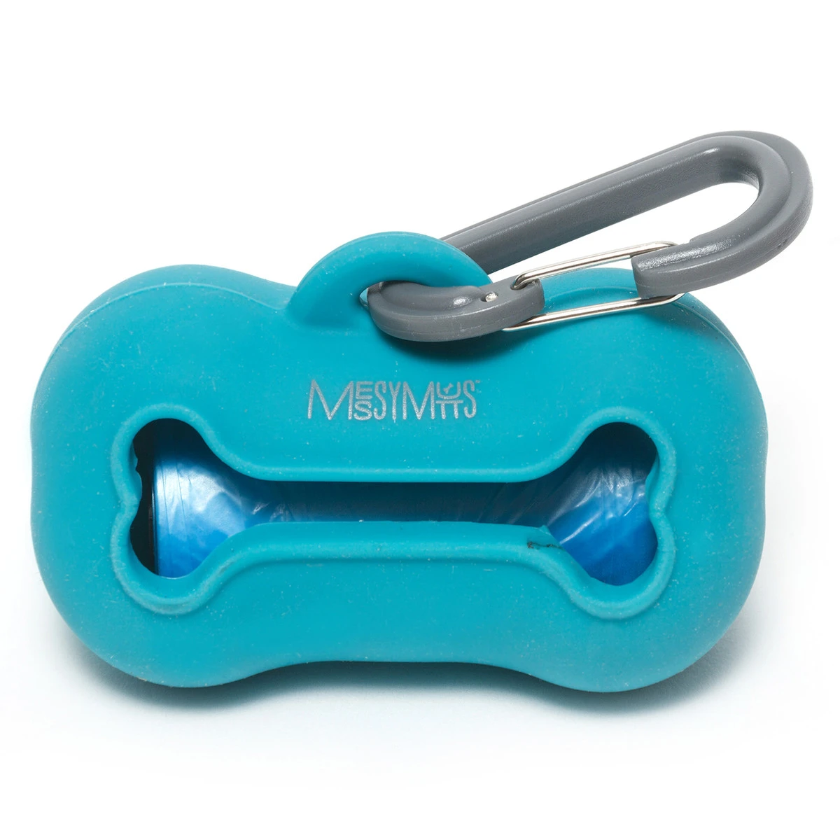 Messy Mutts Silicone Dog Waste Bag Holder - Blue