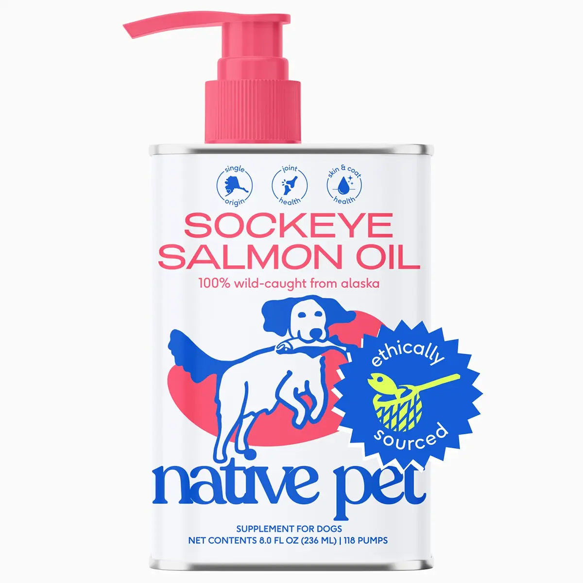 Native Pet Sockeye Salmon Oil Dog Food Topper