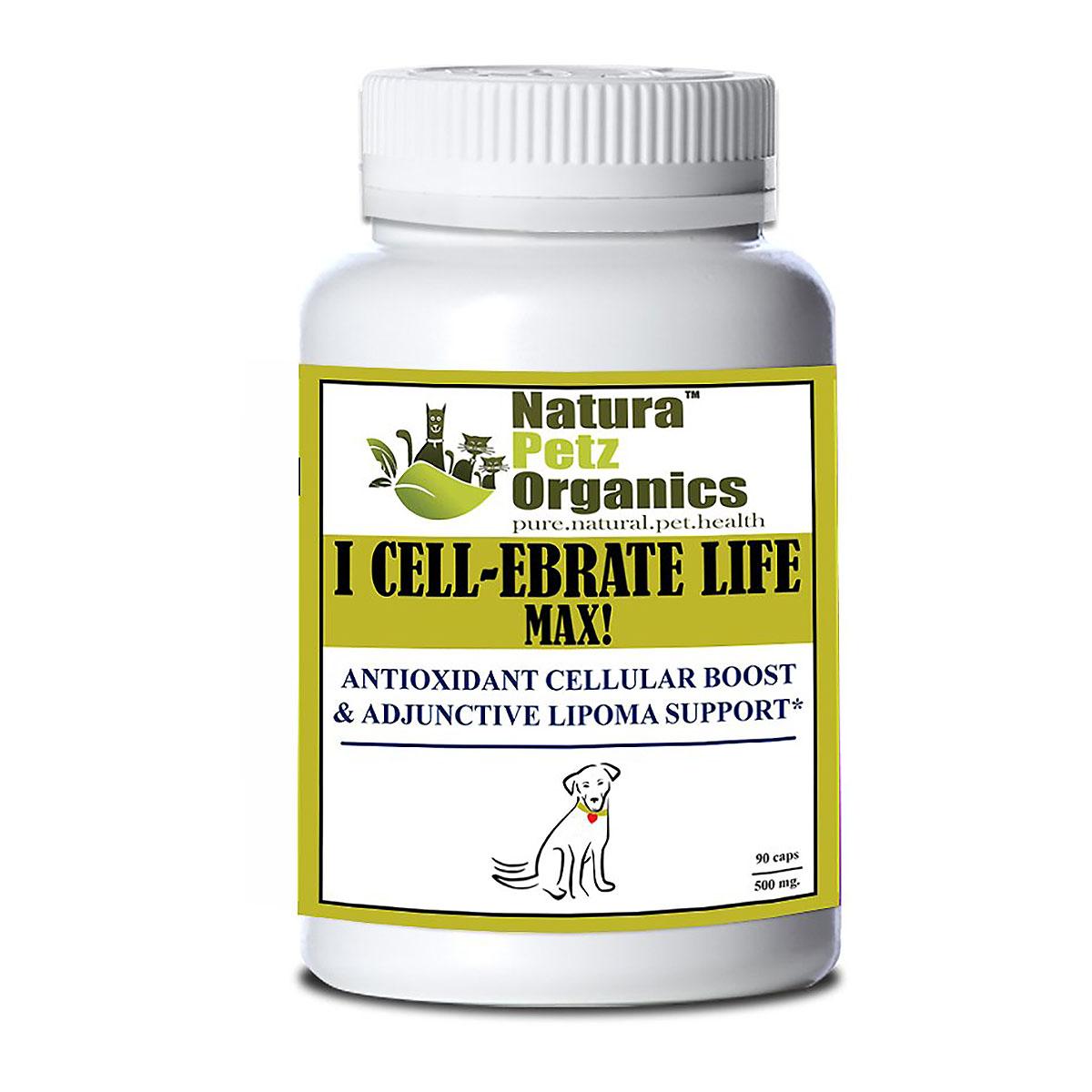 Natura Petz Organics I Cell-ebrate Life Max! Antioxidant Cellular Boost + Adjunctive Lipoma Support for Dogs