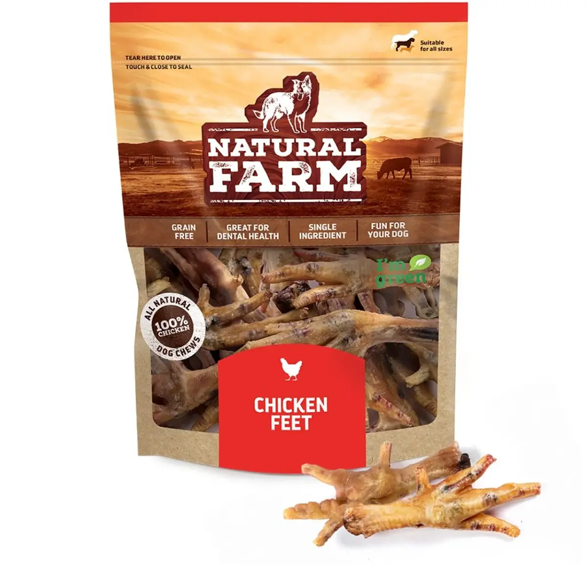 Natural Farm Chicken Feet Dog Chews