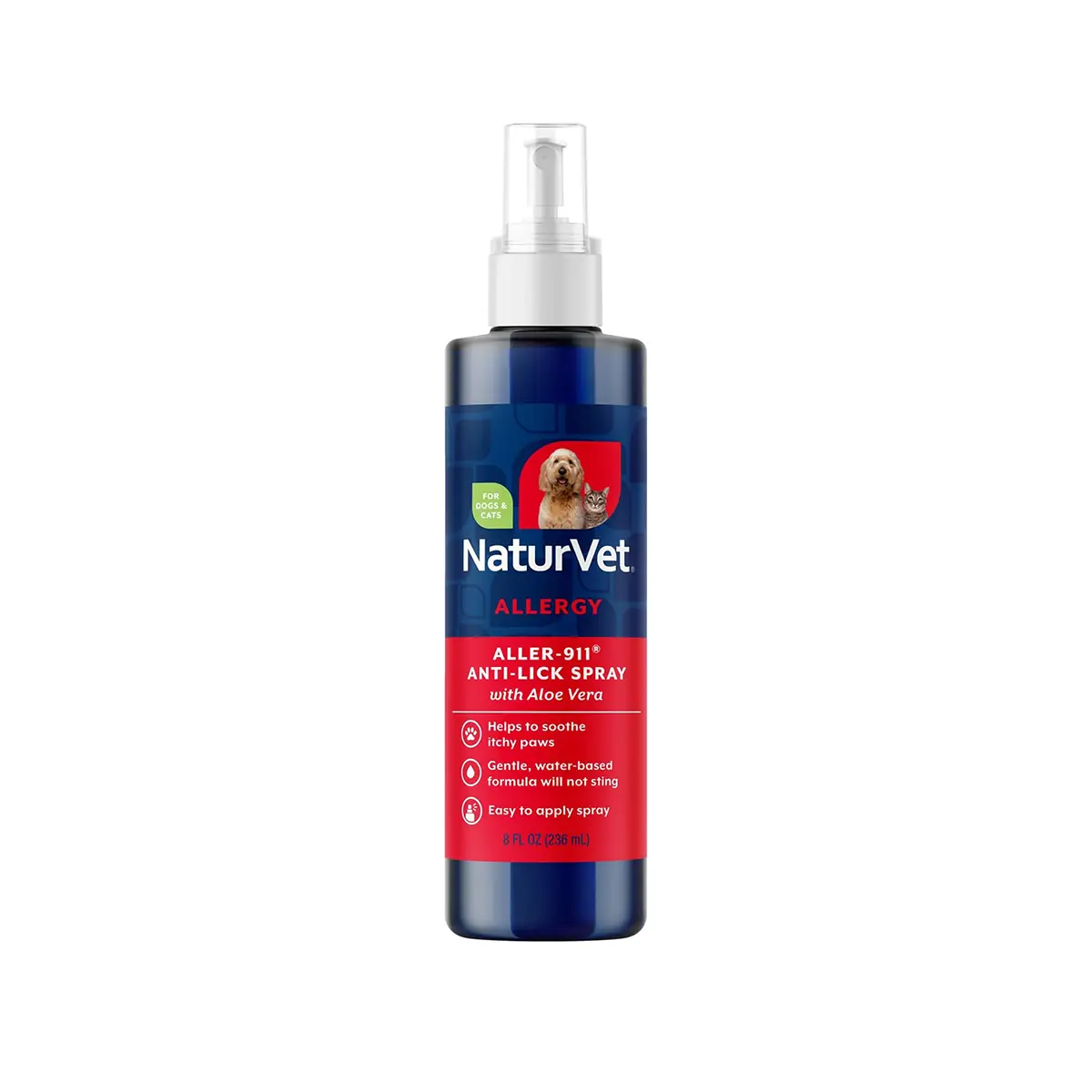 NaturVet Aller-911 Anti-Lick Paw Spray Dogs & Cats
