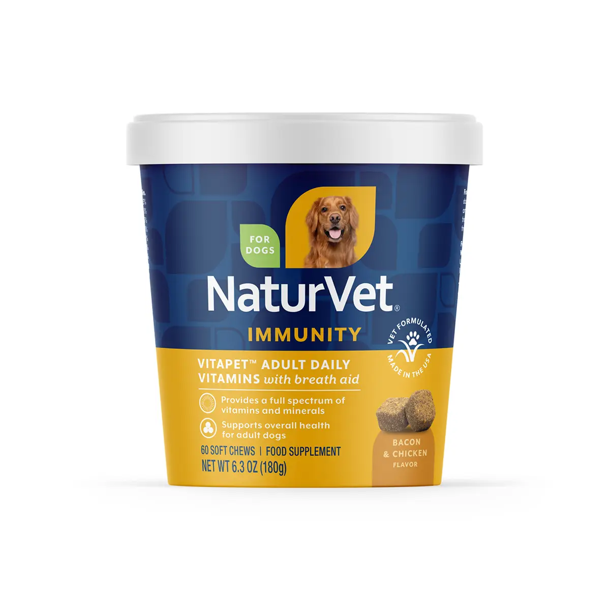 NaturVet VitaPet Adult Daily Vitamins Soft Chews for Dogs