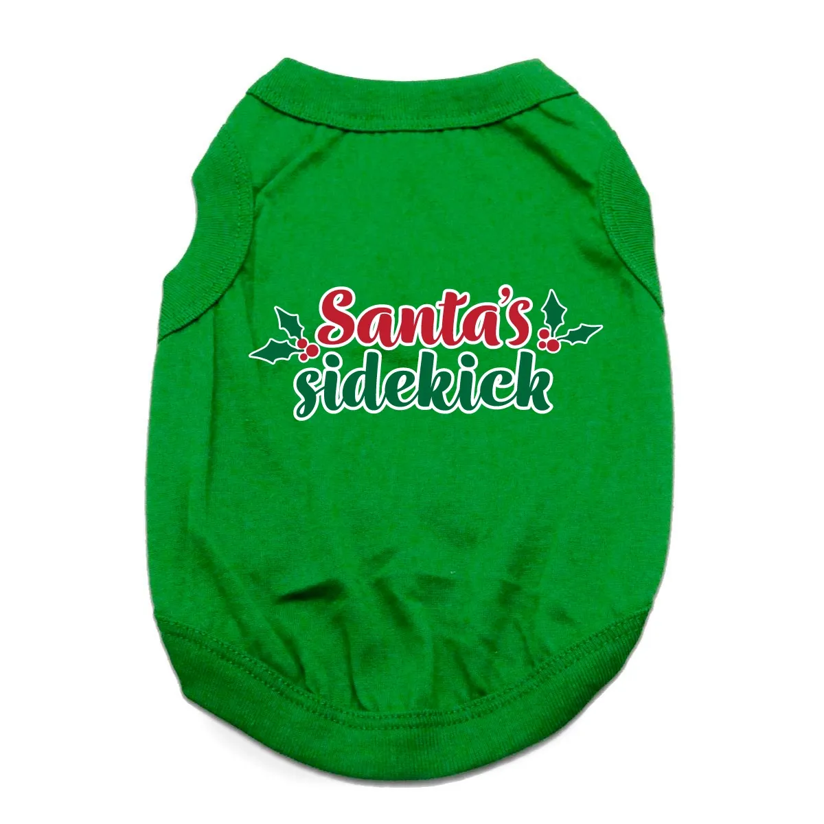 Santa's Sidekick Dog Shirt - Green