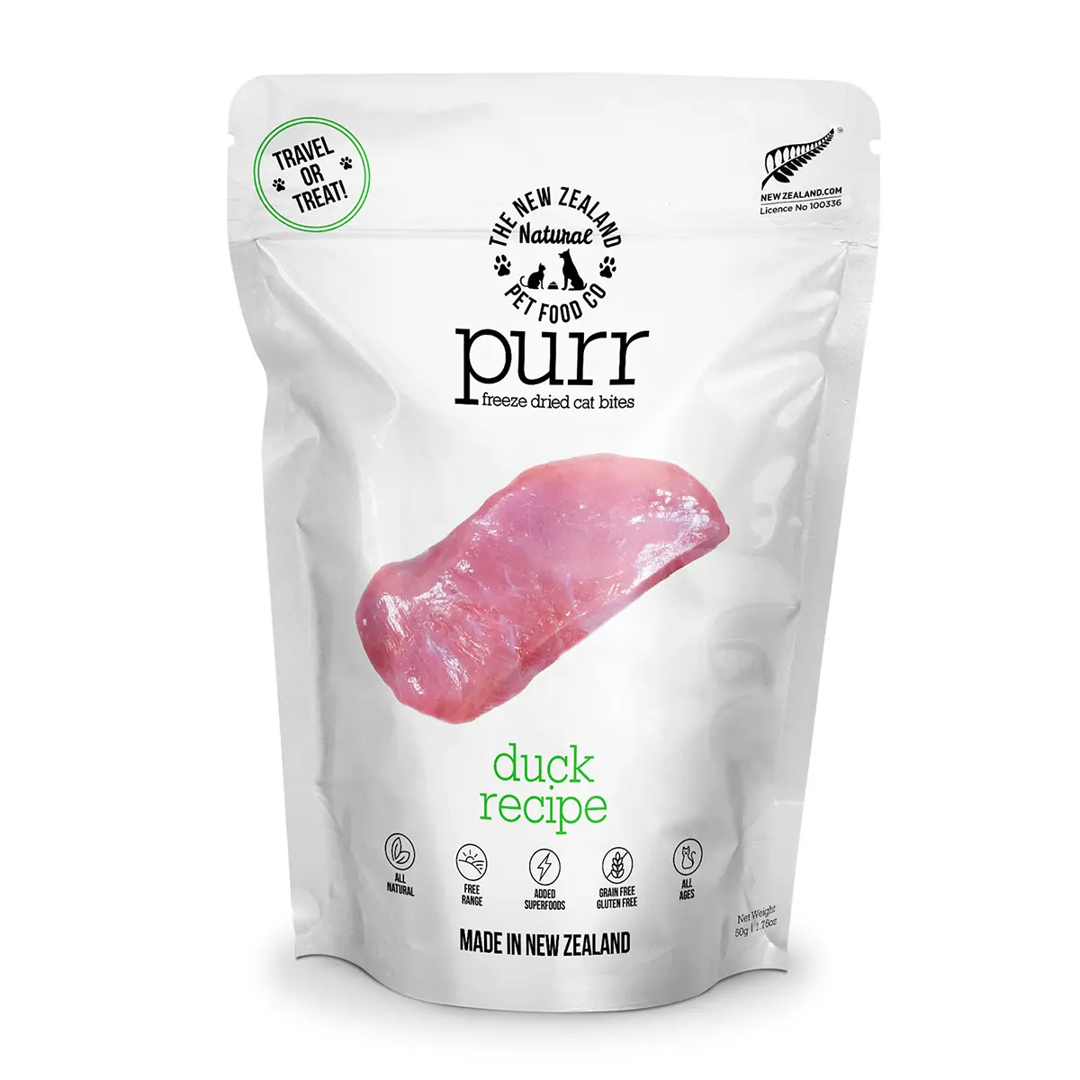 The New Zealand Natural Pet Food Co. Purr Freeze Dried Cat Food - Duck