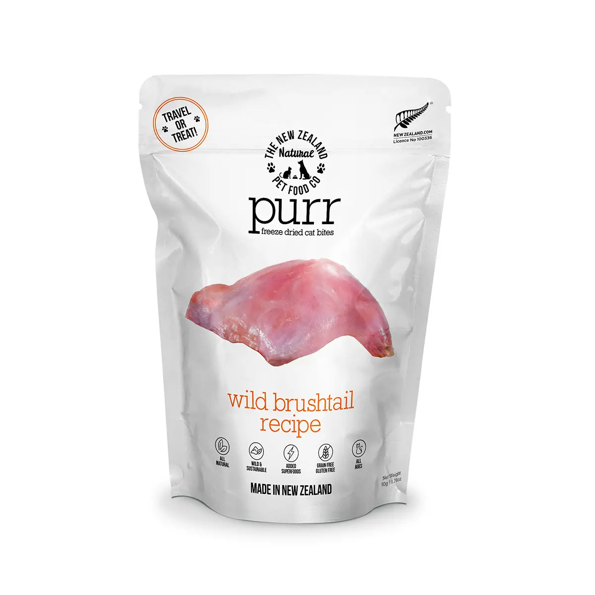 The New Zealand Natural Pet Food Co. Purr Freeze Dried Cat Food - Wild Brushtail