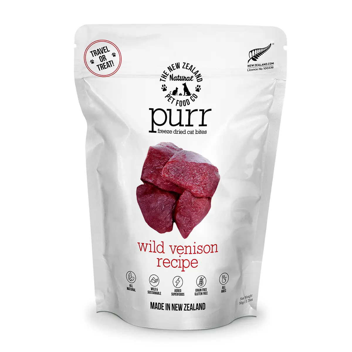 The New Zealand Natural Pet Food Co. Purr Freeze Dried Cat Food - Wild Venison