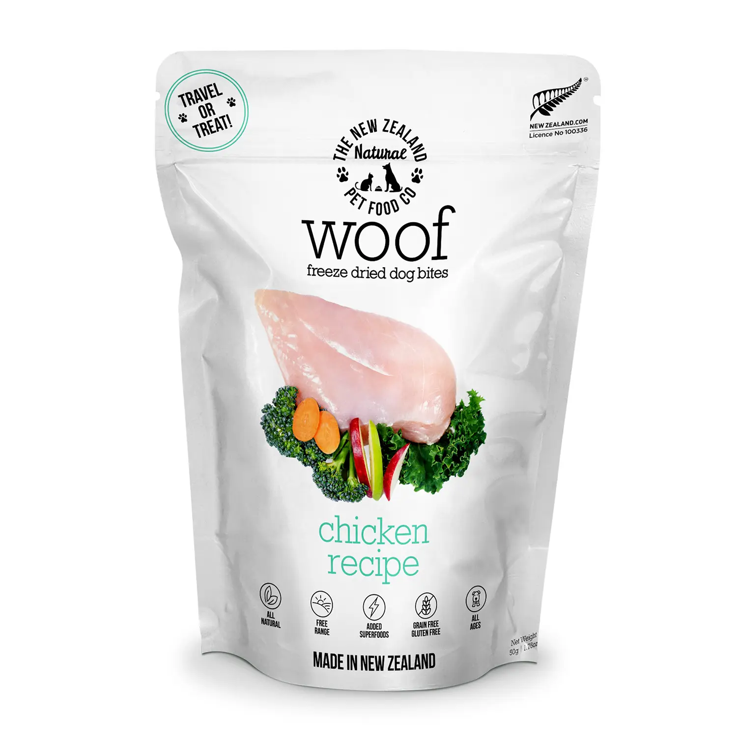 The New Zealand Natural Pet Food Co. Woof Freeze Dried Dog Food - Chicken