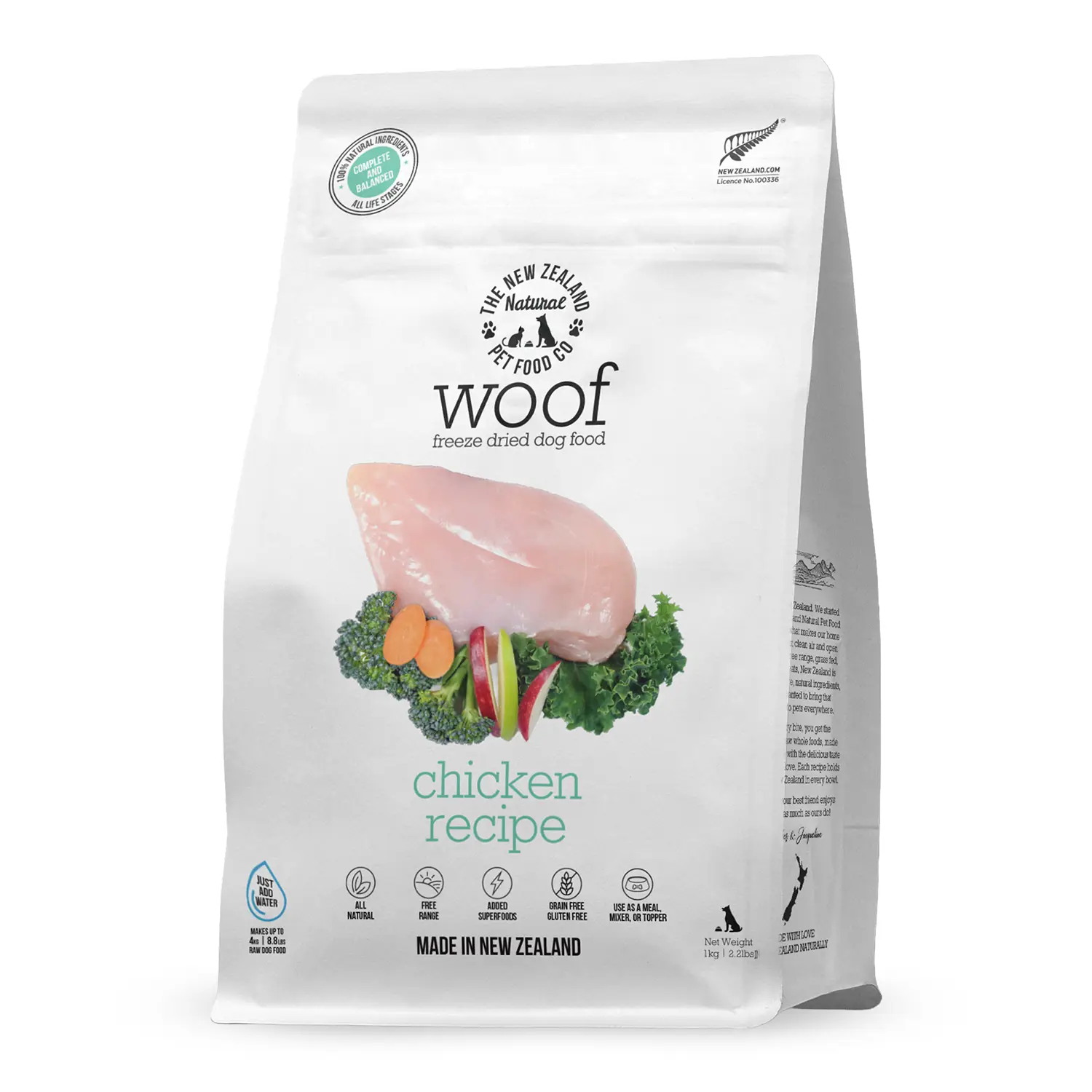 The New Zealand Natural Pet Food Co. Woof Freeze Dried Dog Food - Chicken