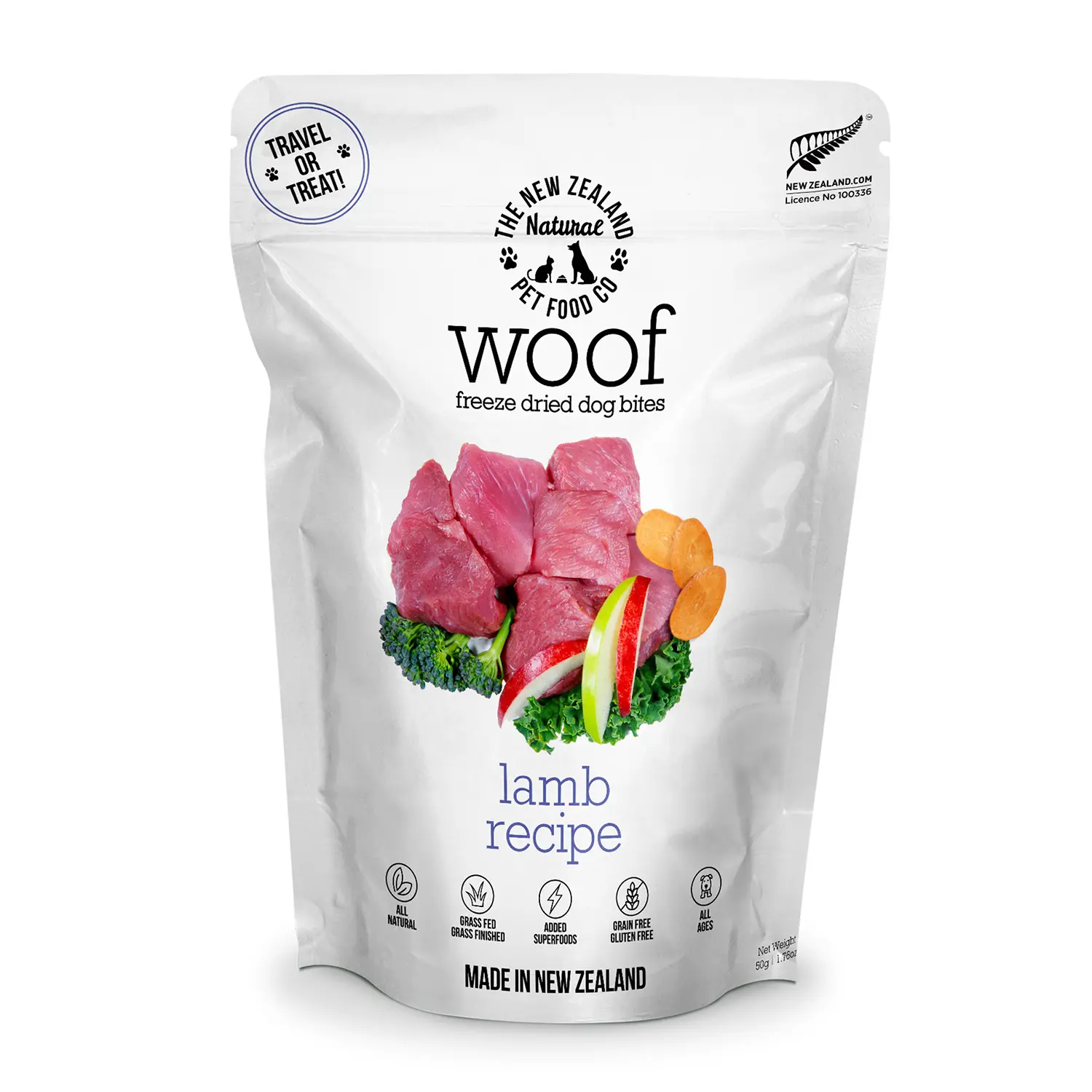 The New Zealand Natural Pet Food Co. Woof Freeze Dried Dog Food - Lamb