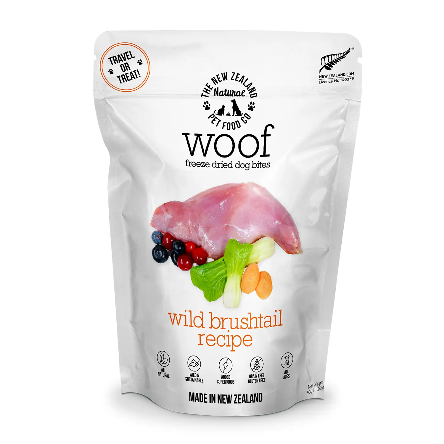 The New Zealand Natural Pet Food Co. Woof Freeze Dried Dog Food - Wild Brushtail