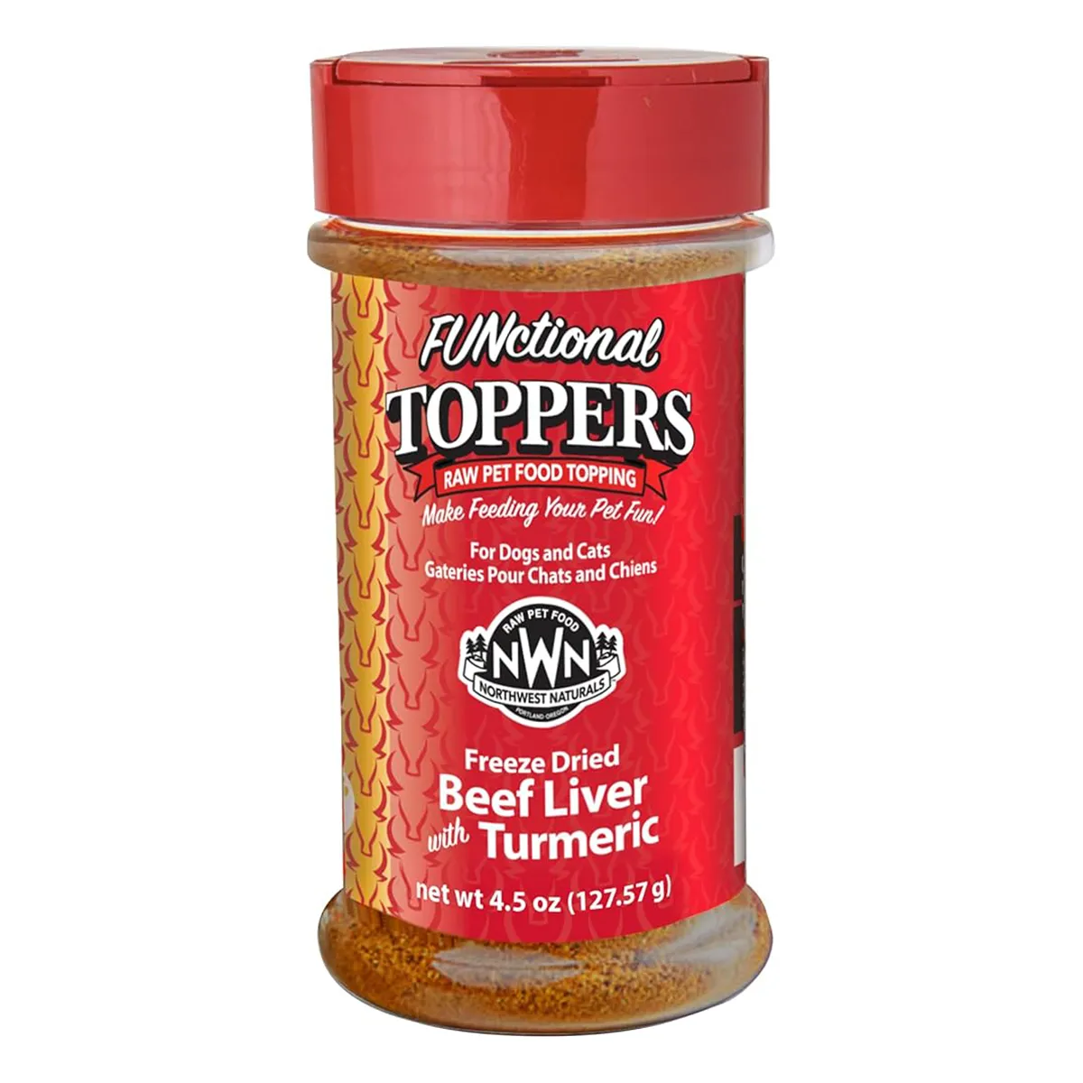 Northwest Naturals Freeze-Dried Dog & Cat Topper - Beef Liver with Turmeric