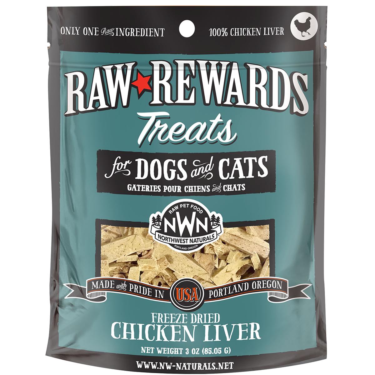 Northwest Naturals Raw Rewards Freeze-Dried Chicken Liver Dog & Cat Treats