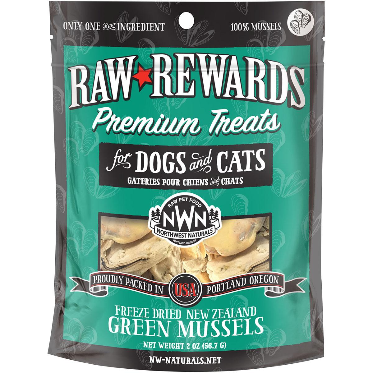Northwest Naturals Raw Rewards Freeze-Dried New Zealand Green Mussels Dog & Cat Treats