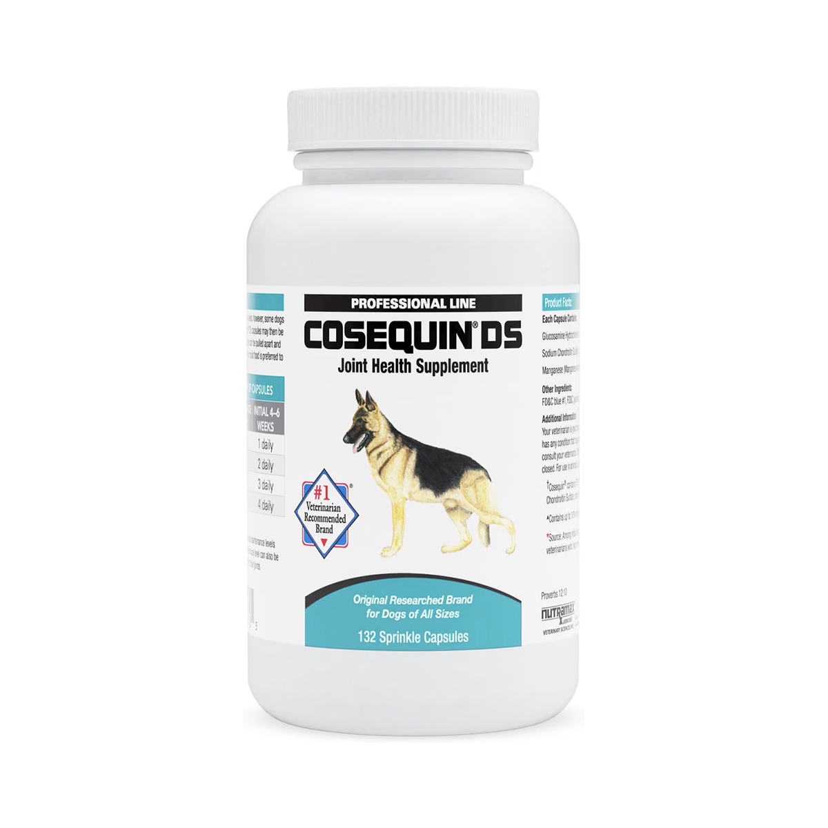 Nurtamax Cosequin DS Joint Health Supplement for Dogs Sprinkle Capsules with Glucosamine and Chondroitin
