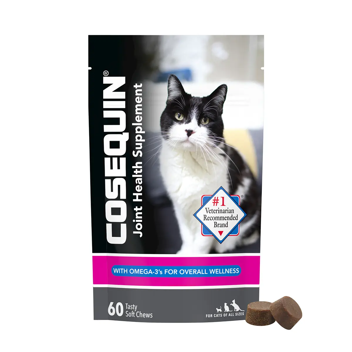NutramaxÂ® CosequinÂ® Joint Health Supplement for Cats - Soft Chews With Glucosamine, Chondroitin, and Omega-3