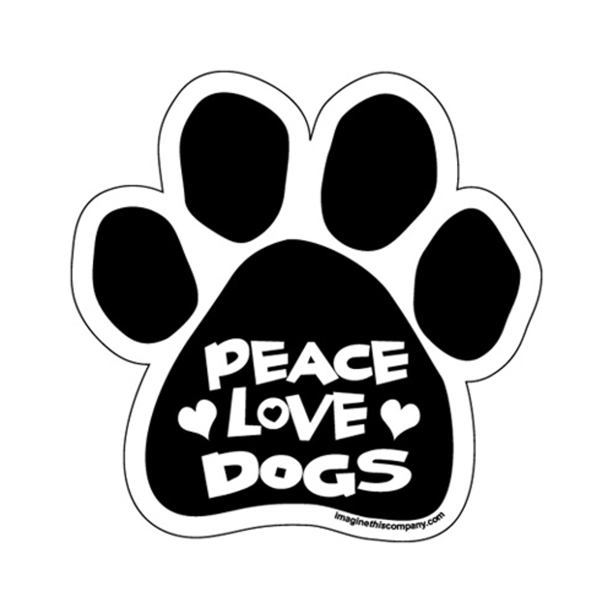 Paw Magnet - Peace Love Dogs