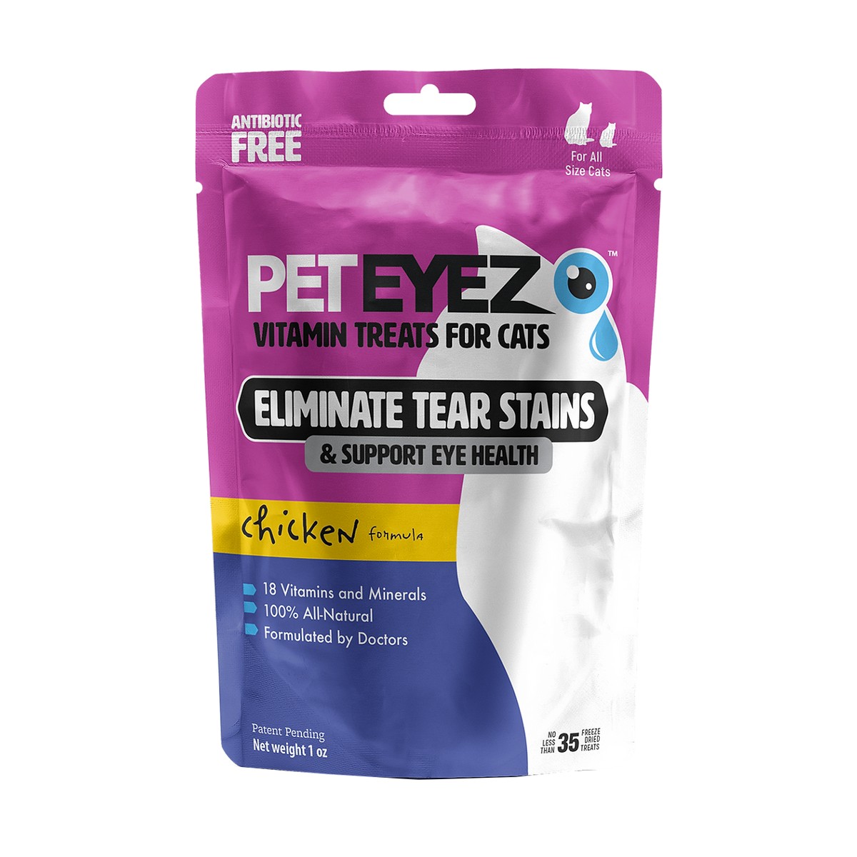 Pet Eyez Freeze Dried Vitamin Cat Treat - Chicken Flavor