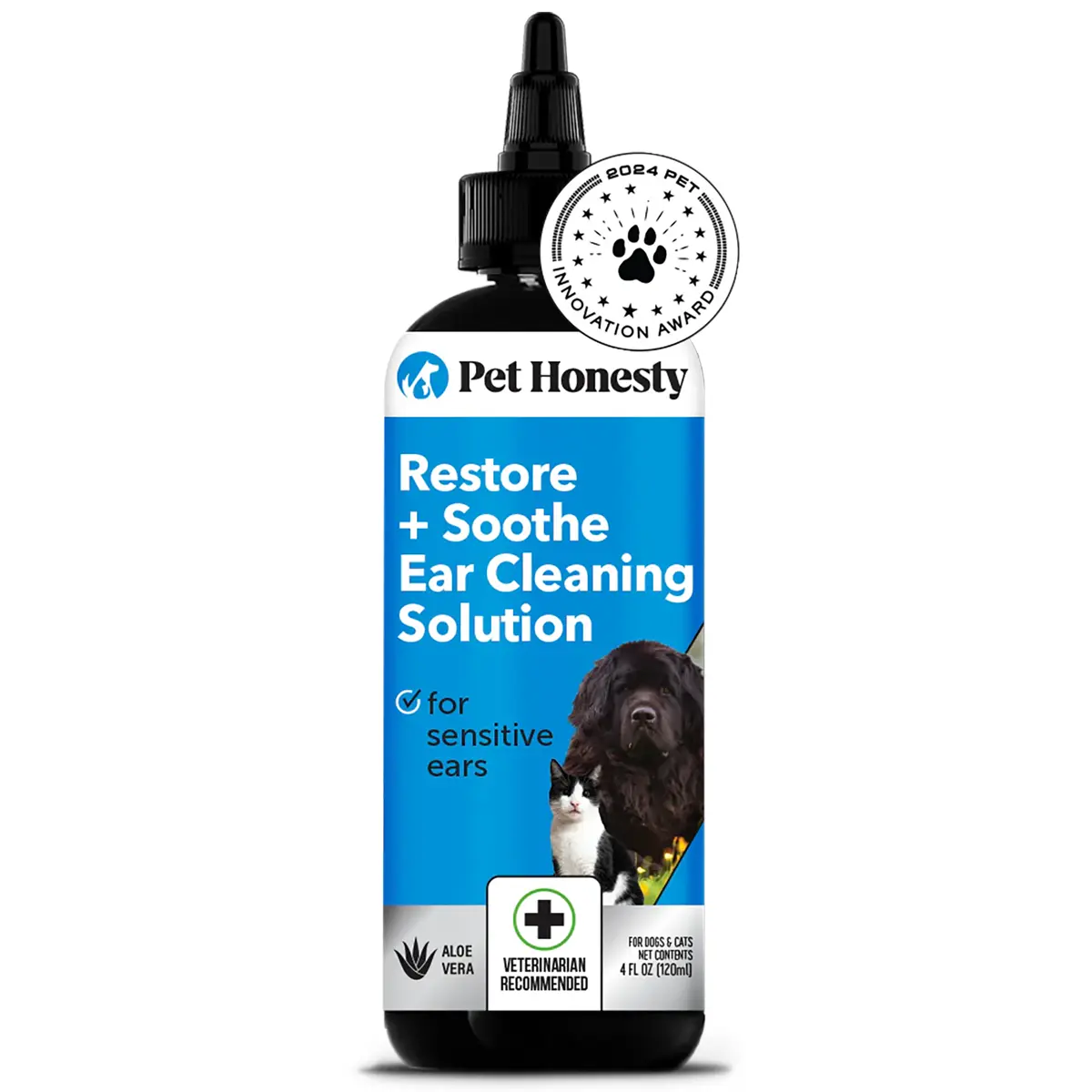Pet Honesty Restore and Soothe Ear Cleaner for Dogs & Cats