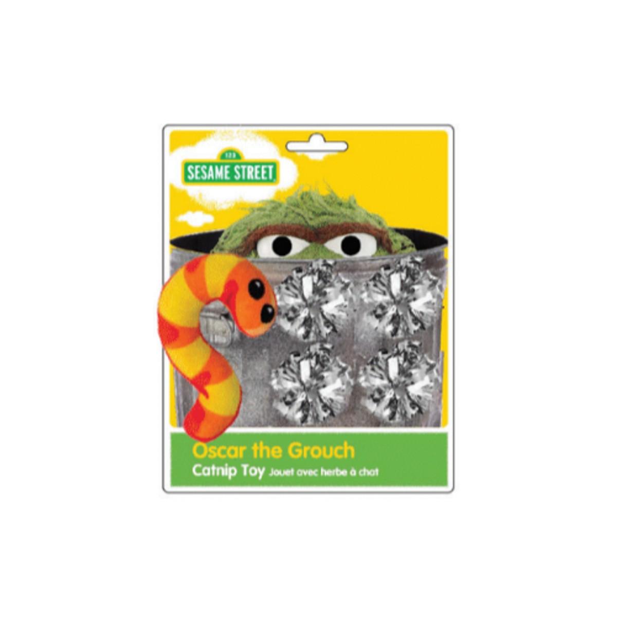 Pet Krewe Sesame Street Cat Toy - Oscar the Grouch