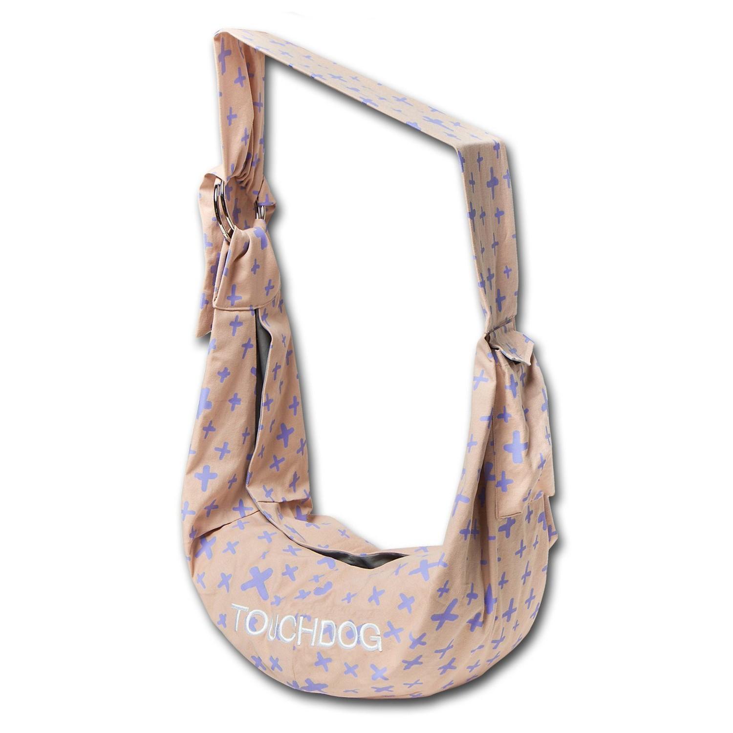 Pet Life Touchdog Paw-Ease Over-The-Shoulder Travel Sling Pet Carrier - Pink