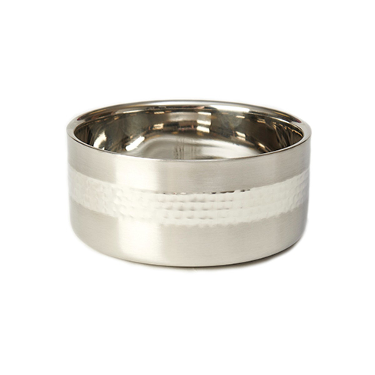 Petrageous Sanibel Hammered Double Walled Stainless Steel Dog Bowl