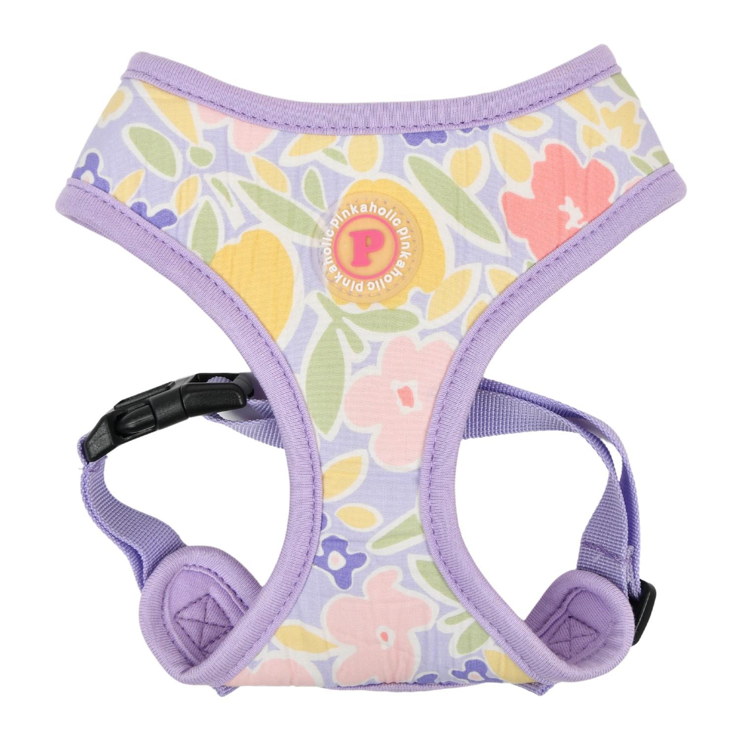 Pinkaholic Evanthe Floral Adjustable Dog Harness - Purple