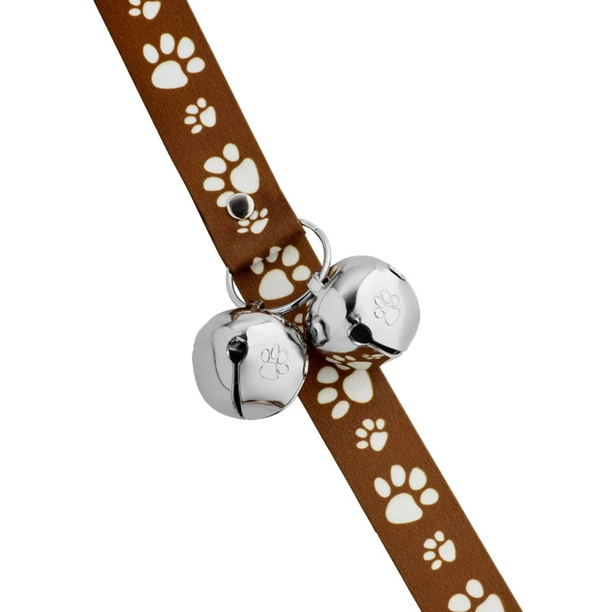 Poochie Bells Signature Tracks Dog Doorbell Potty Alert - Brown