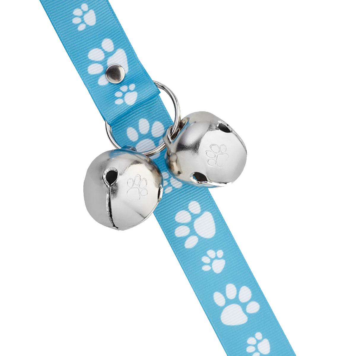 Poochie Bells Signature Tracks Dog Doorbell Potty Alert - Light Blue