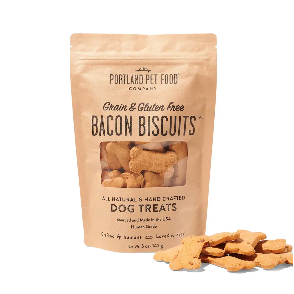 Portland Pet Food Grain & Gluten-Free Biscuit Dog Treats - Bacon