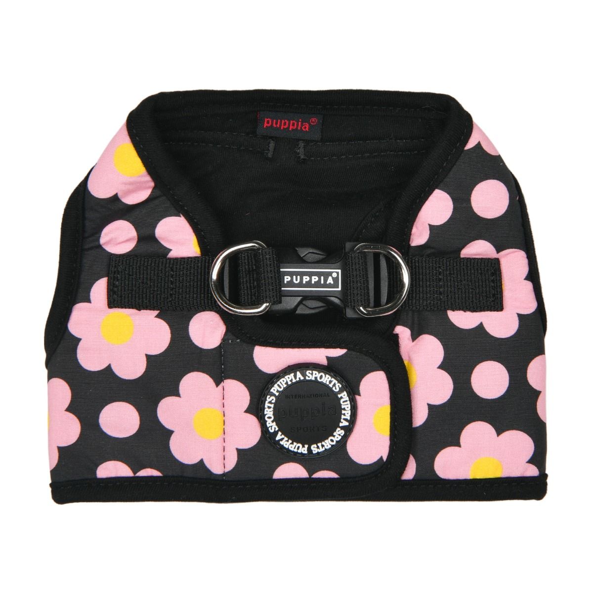Puppia Bacopas Floral Vest Dog Harness - Black