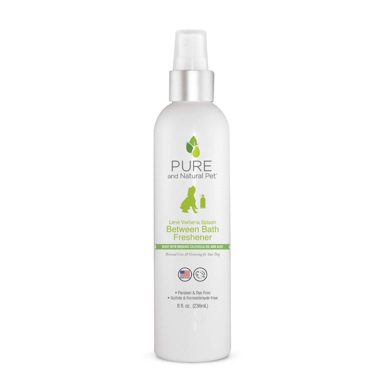 Pure and Natural Pet Between Bath Freshener Spray for Dogs - Lime Verbena Splash